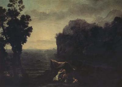 Claude Lorrain Coast Scene with Acis and Galatea (mk17) oil painting picture